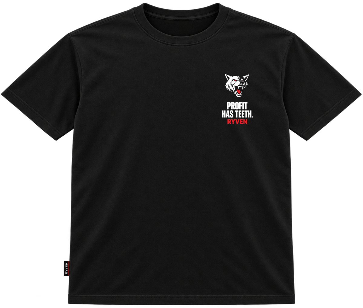 Profit Has Teeth Tee front